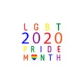 LGBT Pride Month. Holiday concept. Template for background, banner, card, poster with text inscription. Vector illustration Royalty Free Stock Photo